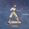 Brass Kung Fu Martial Artist Statue Multi-Functional Room Decor Movie Themed Collection Indoor Scene Decoration