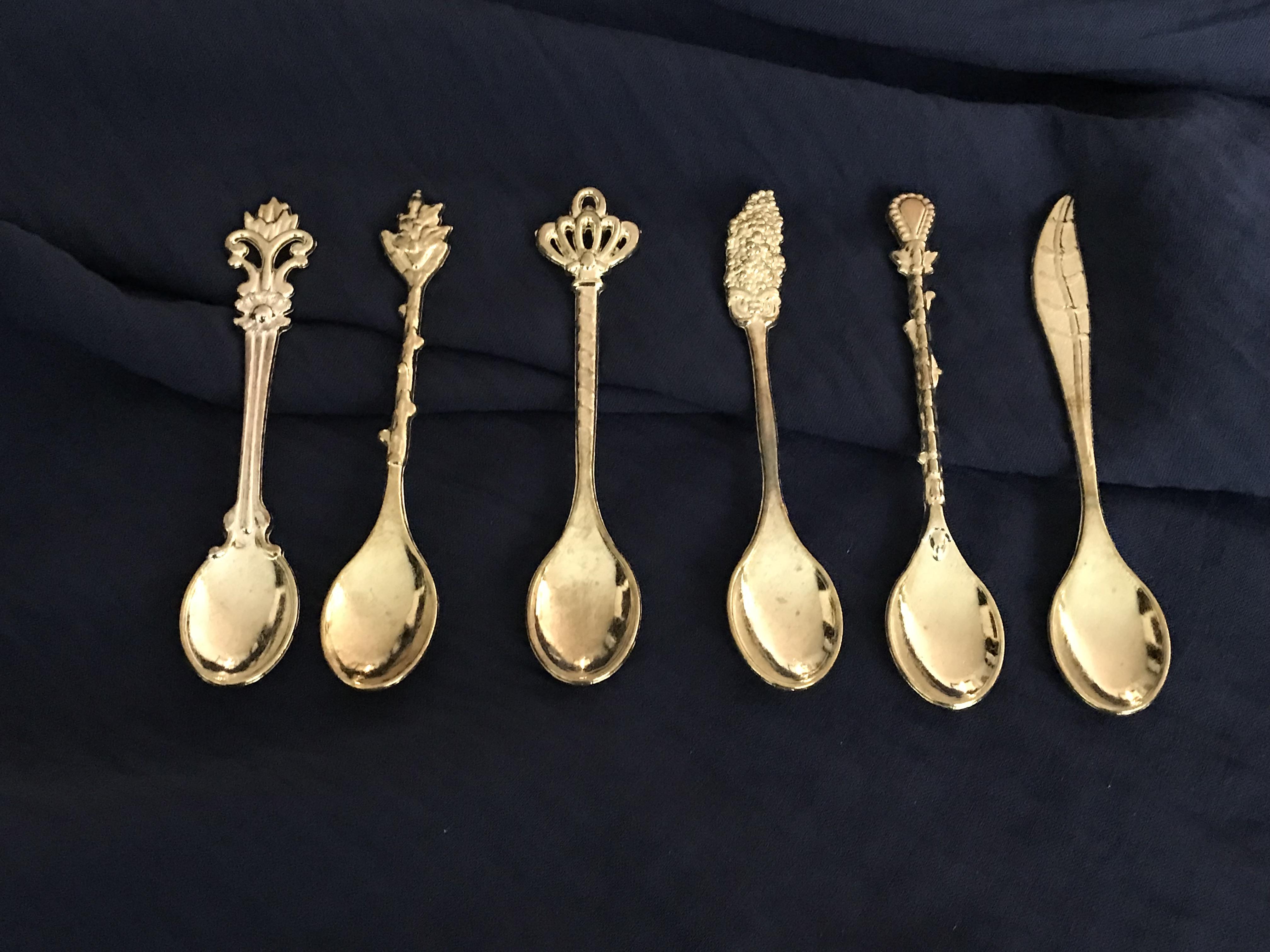 ложка пламя кольчугино. позолоченная чайная ложка. турецкие ложки. кофейная ложка с золочением веточка. аю7 чайная позолоченная ложка.