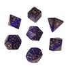 Medium Blue Cat's Eye Dice Set: Eye of Horus Pattern for Dungeons & Dragons