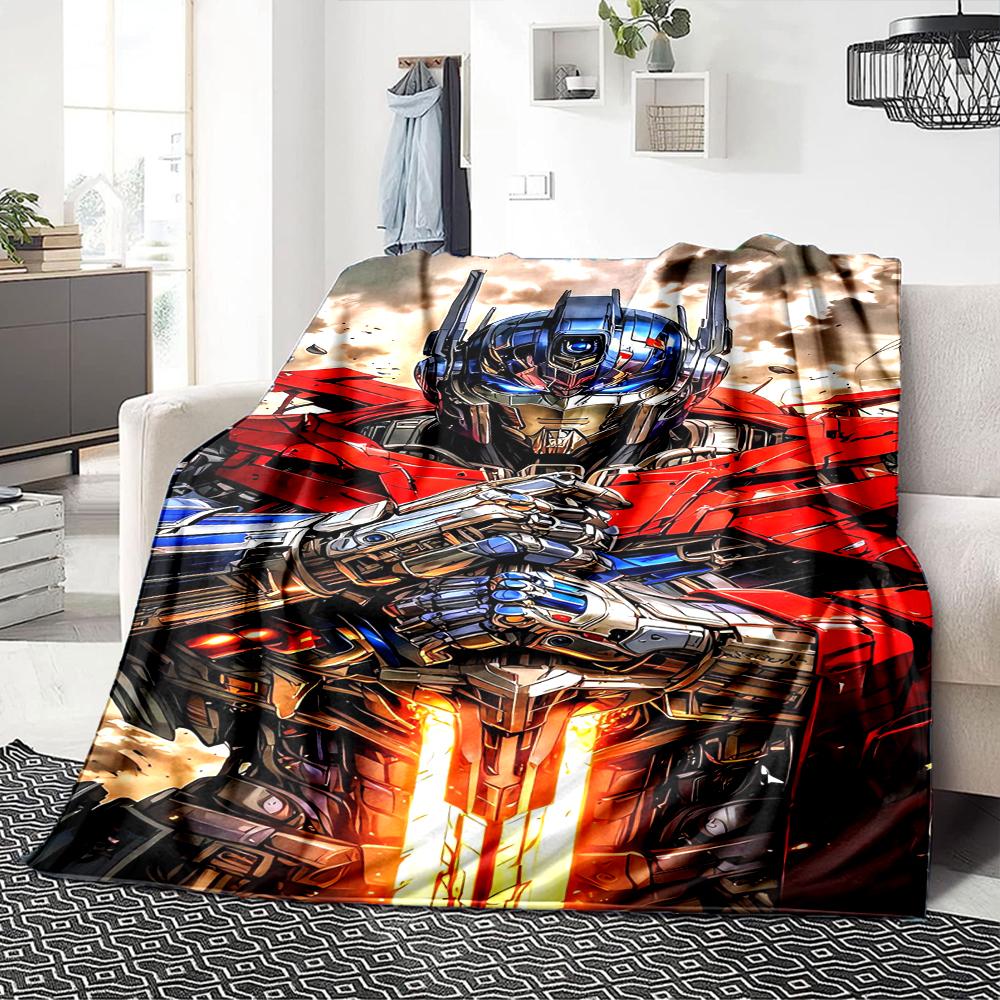 1Pc Transformers Cybertronian Warriors Blanket For Couch Bed Plush Cozy Fuzzy Blanket Super Soft Warm Blankets For Fall And Winter 091880