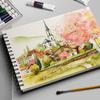 Up Turning Loose-Leaf Sketchbook Taking Notes Memo Notepad Portable Hand Ledger  Office