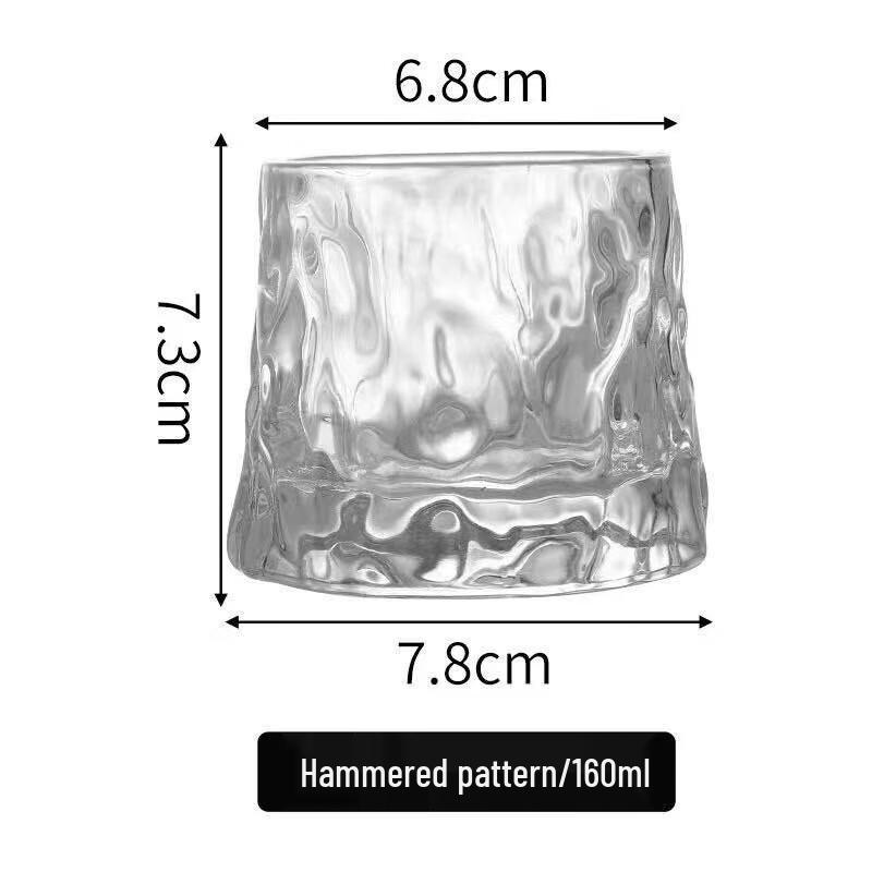 Rotating Crystal Hammered Whiskey Tumblers (Set of 3)