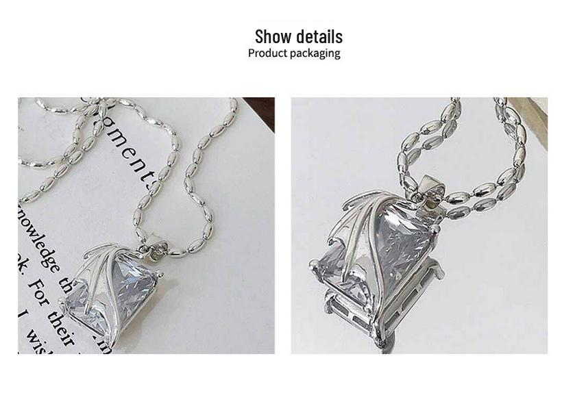 S925 Sterling Silver Korean-Style Olive Bead Clavicle Necklace for Women