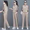 Casual Sportswear Suit for Women, Spring and Autumn Embroidered Temperament Loose Jacket, Middle-aged Mother's Two-piece Set