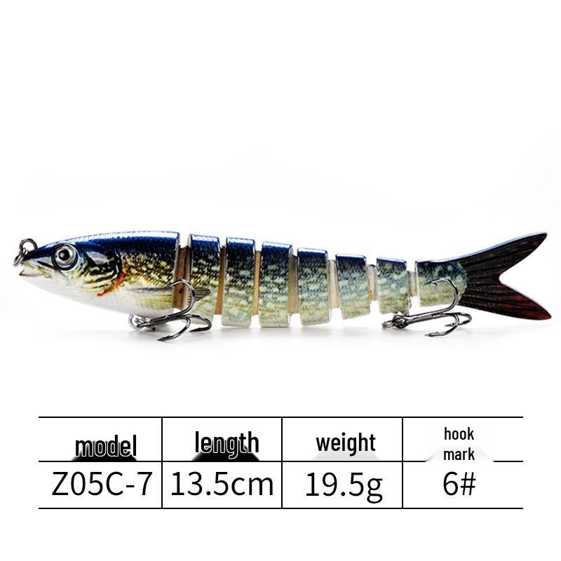 

8-Section Freshwater & Saltwater Fishing Lure - 13.5cm, Long Cast Hard Bait, Hot Seller