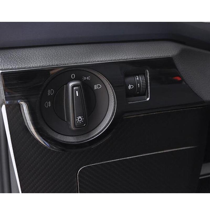 Stainless Steel Gear Box Panel Cover Brushed Black Door Audio Speak Sound Trim Frame For Volkswagen VW T-cross Tcross -