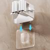 Mop Holder Self-adhesive Broom Stand Wall Mounted Mop Support Sweeping Brush Hook Storage Organizer Bathroom Kitchen Accessories