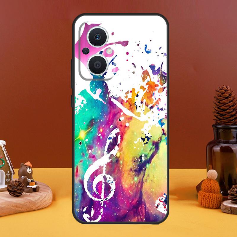 Treble Clef Music Note Case For OPPO Reno 8T 4Z 5Z 10 Pro 11 F 4 5 6 7 8 Lite OPPO Find X5 X6 Pro X2 X3 Lite Cover