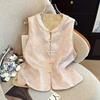 Spring Floral Vest for Women: Chinese Style, Plus Size, Mid-Aged Fashion