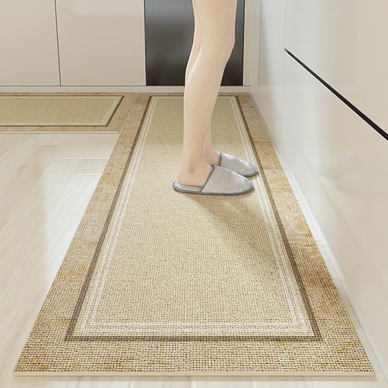Kitchen Floor Mat Pvc Waterproof Leather Carpet Dirt-resistant Carpets Long Foot Mats Non-slip Oil-proof Modern Home Decor Rug