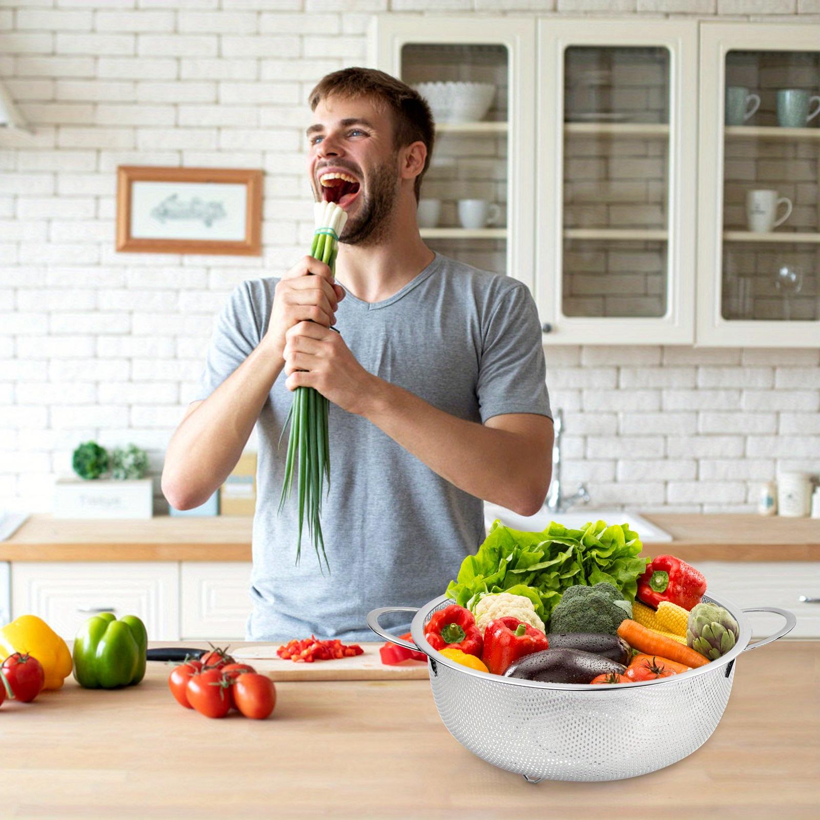 

Универсальный сетчатый фильтр из нержавеющей стали с мелкой сеткой, корзины с ручками, набор дуршлагов с подставкой для кухни