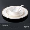Hotel Restaurant Ceramic Tableware Set: Plates, Bowls, Cutlery, Chopsticks for Private Rooms - 7 or 8 Pieces