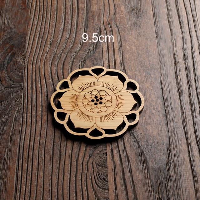Wooden Round Cup Table Mat Tea Coffee Mug Placemat Home Decoration Kitchen Accessories