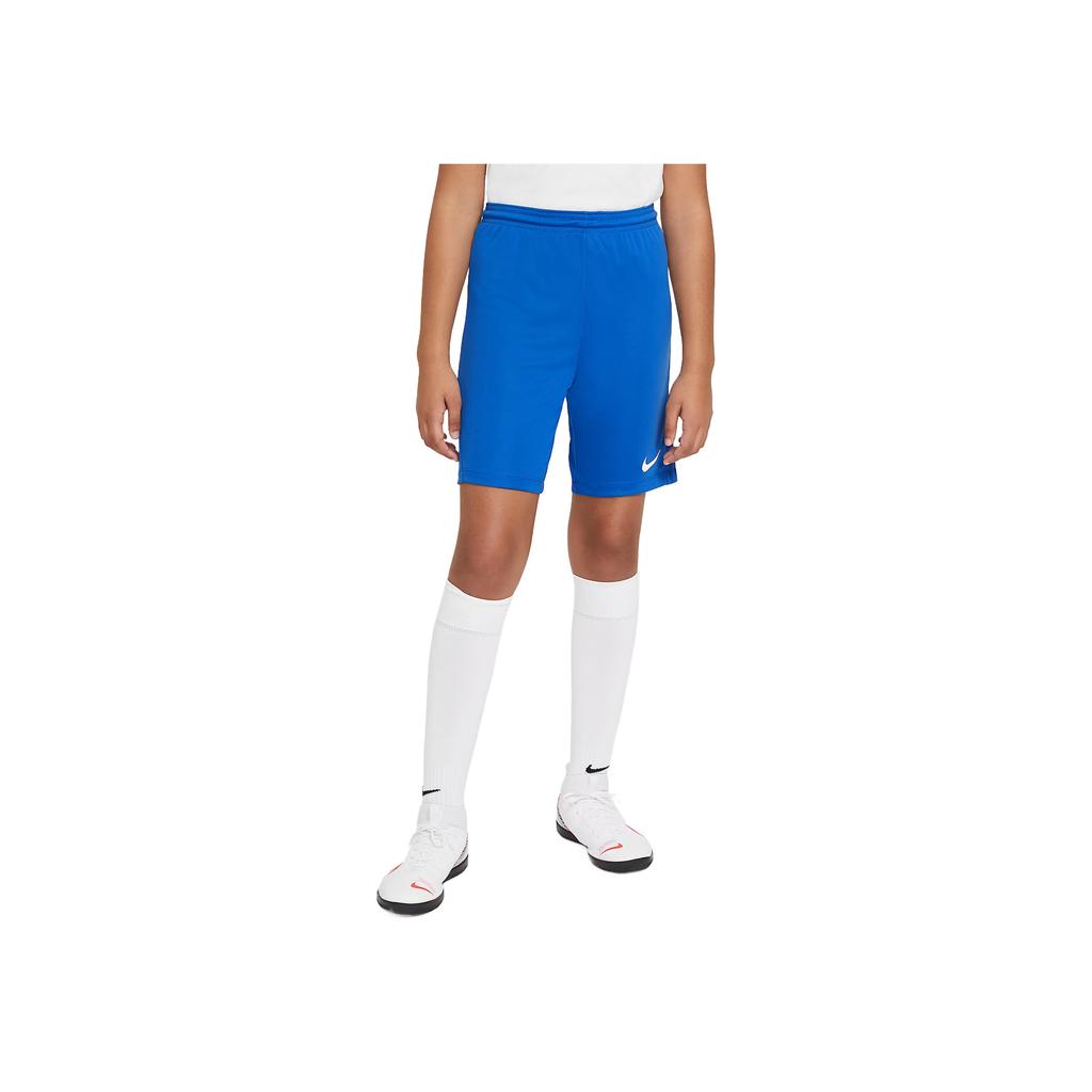 Nike Dri-Fit Park 3 Comfortable Fashion Simple Versatile Solid Color Shorts Kids Shorts Blue BV6865-463