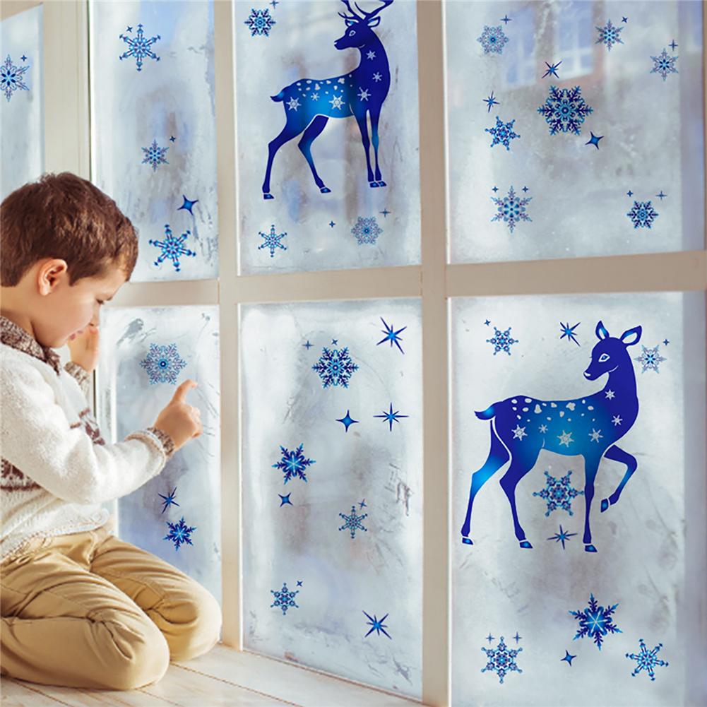 DIY Portable Window Decal Christmas Theme Snowflake Window Sticker