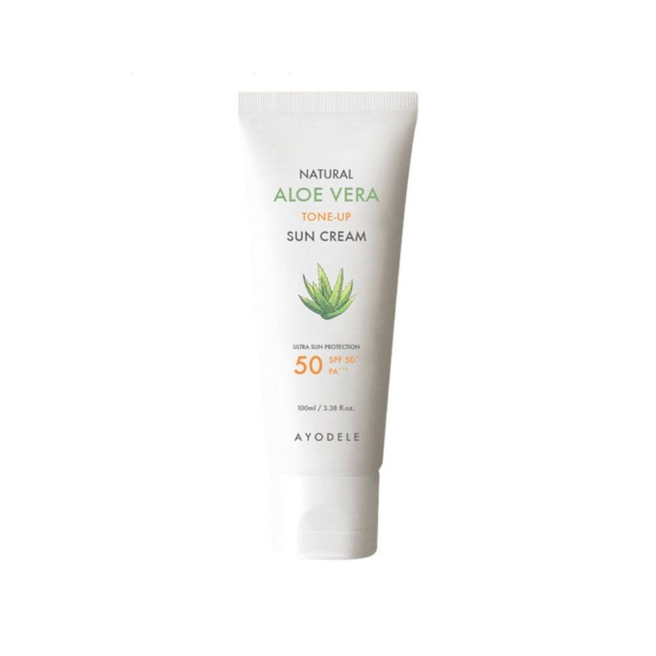 AYODELE Natural Aloe Vera Tone Up Sun Cream SPF50+ PA+++ 100ml*1Pc/2Pcs/3Pcs/4Pcs