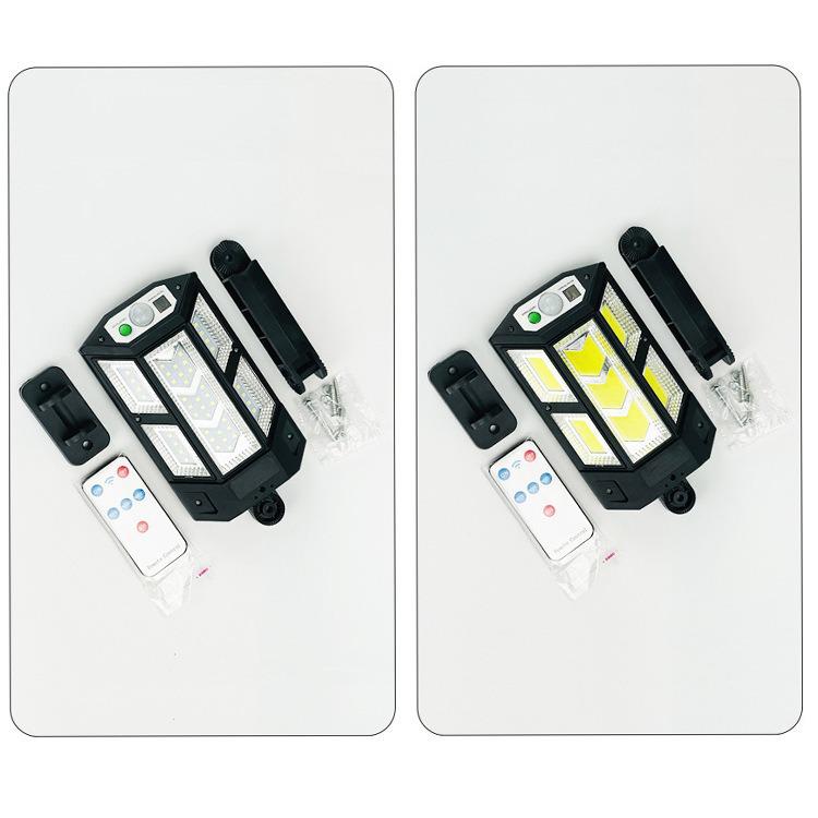 Remote-Control Solar Garden Wall Lights with Motion Sensor, 43 LED Outdoor Light-Control Street Lights.
