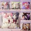 Cushion Cover Plush Fabric Soft DoubleSided Printed Sofa Warm Winter Home Gift Pillow Cover PPuella MMagi Madoka Magica