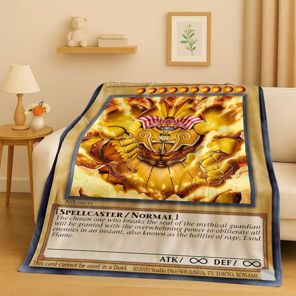 Winged Dragon of Ra Yu-Gi-Oh MONSTER CARD Cartoon Flannel Blanket,Soft Warm Plush Throw for Home Bedroom Bed Sofa Cover Office