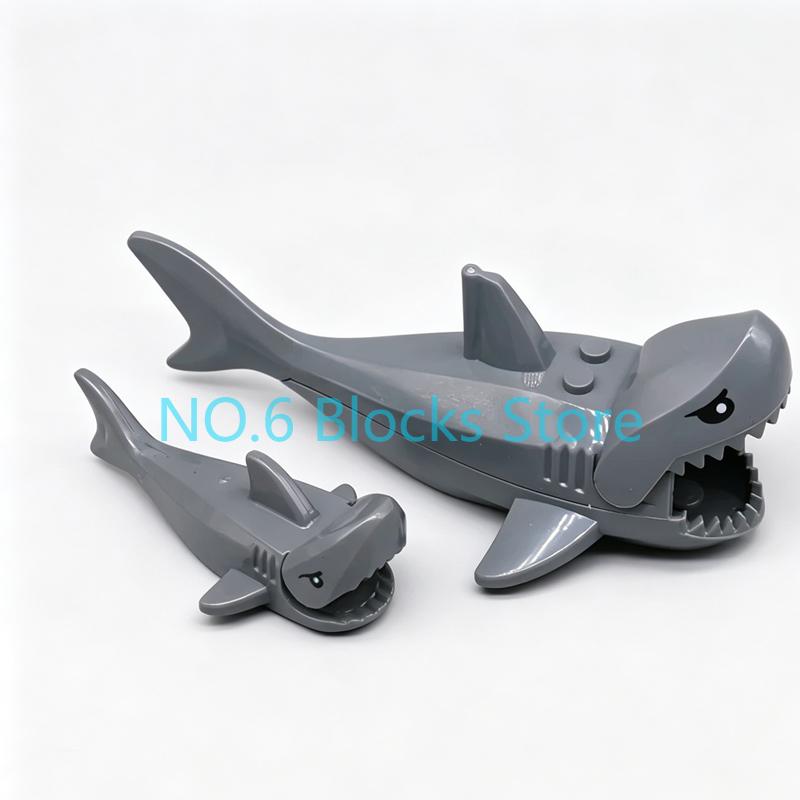 MOC Animal Building Blocks Sheep Dog Wolf Dolphin Pig Whale Elephant Educational Small Particle Zoo Scene Gift DIY Brick Toy S15