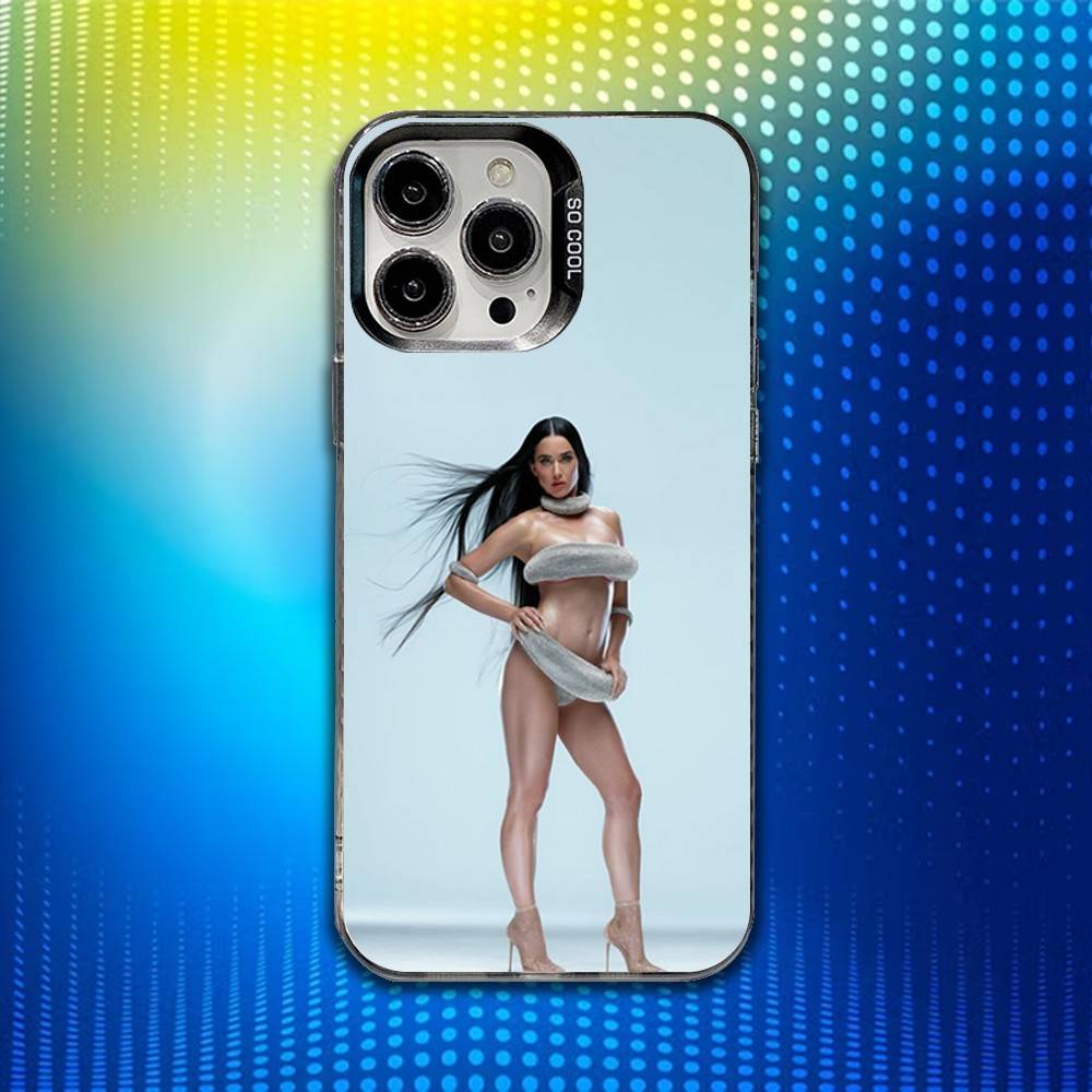 K-Katy Smile P-Perry Phone Case For iPhone 16,15,14,13,12,11,Mini,Pro,SE,MAX White Matte Shockproof Cover