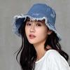 Retro Shabby Fisherman Hat Lightweight Sun Protection Basin Cap Cowgirls Denim Bucket Hats  Summer