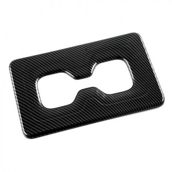 For Mitsubishi Outlander   Carbon Fiber Rear Water Cup Holder Cover Trim