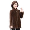 Mom's Eco-Friendly Winter Velvet Faux Mink Coat - Modern Short Style for Middle-Aged and Elderly Women 2026