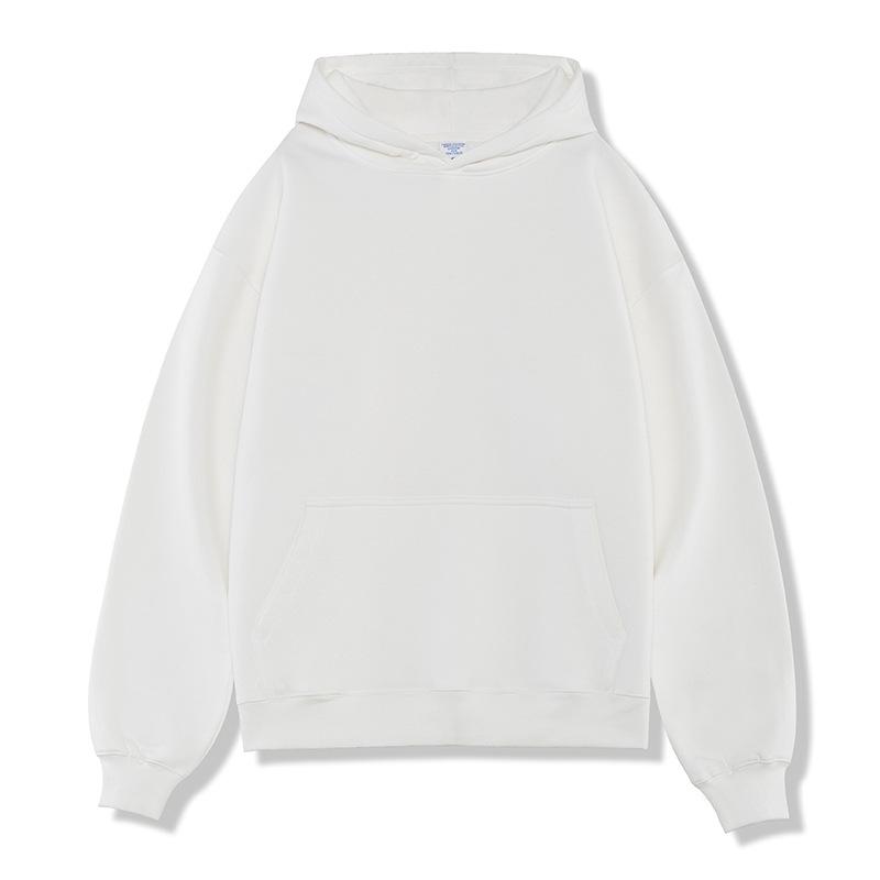 American Solid Color Velvet Hooded Sweatshirt for Men's Thick Loose Hooded Hoodie