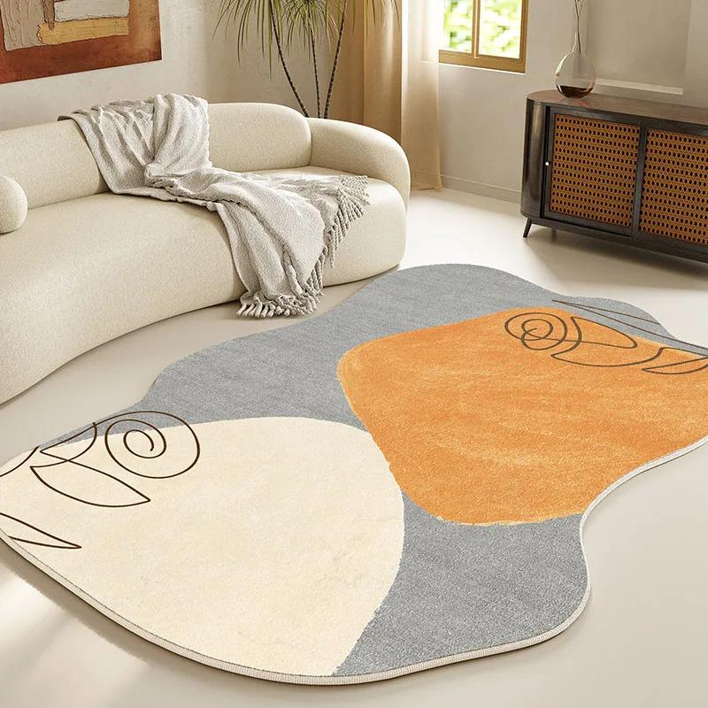 Living Room Carpet Irregular Shape Floor Mats Bedroom Bedside Mat Decoration Home Fluffy Plush Thickened Soft Shaggy Area Rug