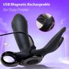 Prostate Massager Anal Vibrator Thrusting Vibrating 7 Modes with Cock Ring Anal Plug Anal Massager Male Sex Toys for Men Women and Couples