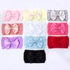 New soft nylon children's hair accessories, baby wide-edge bow elastic headscarf, baby headband.