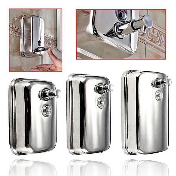 Durable Stainless Steel Soap/Shampoo Dispenser Action Wall Mounted Shower Bath No Leakage Pump
