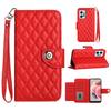 6-Color PU Leather Diamond Check-Patterned Wrist Strap Wallet Phone Case for Xiaomi Series.Redmi 8,Redmi 10,11A,Redmi 12,Note 9 10 Poco X3 NFC...
