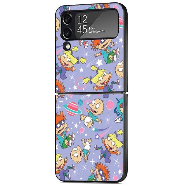 Case for Samsung Galaxy Z Flip 4 ZFlip3 Z Flip 3 5G ZFlip Flip3 Hard PC Cartoon Cute Children R-Rugrat Shell Hard PC Cover