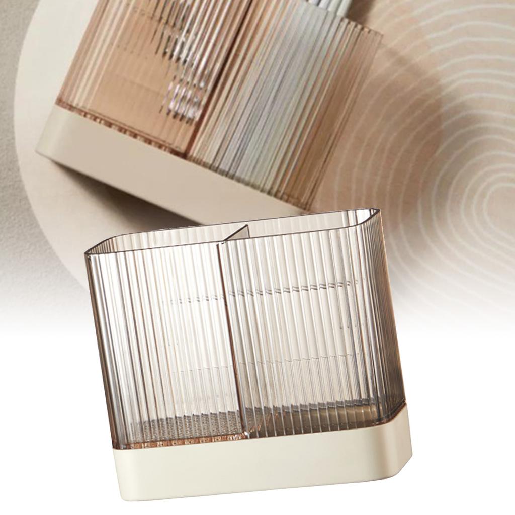 Kitchen Utensil Holder with Drain Hole Wall Mounted Plastic for Cutlery Chopstick Spoons Forks