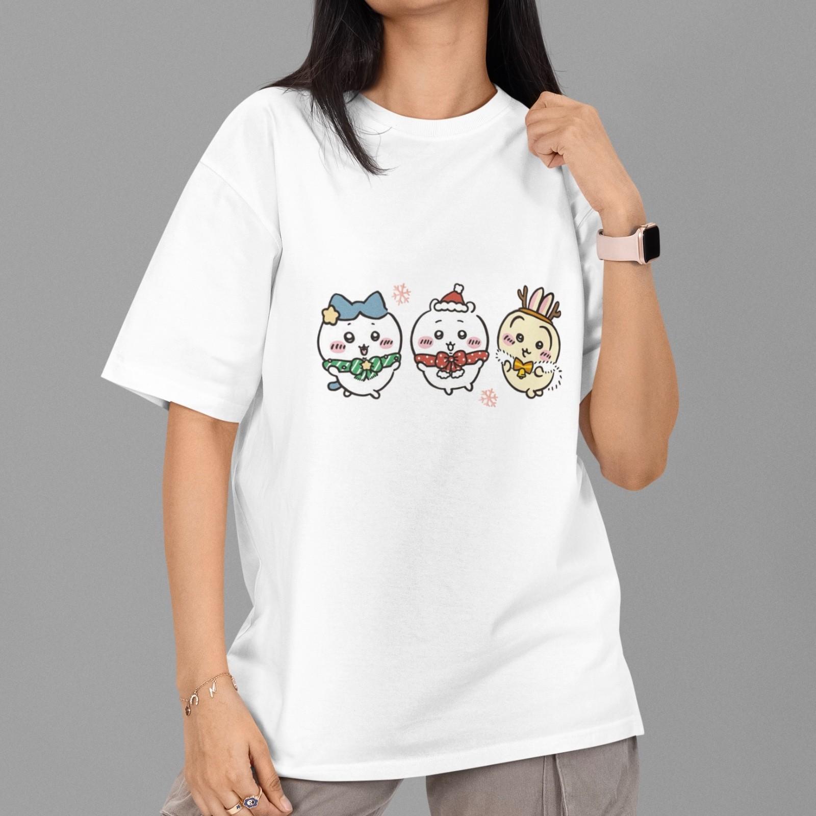 Chiikawa Hachiware Usagi T Shirt Kawaii Cute Cartoon Christmas Graphic Unisex XXXXL