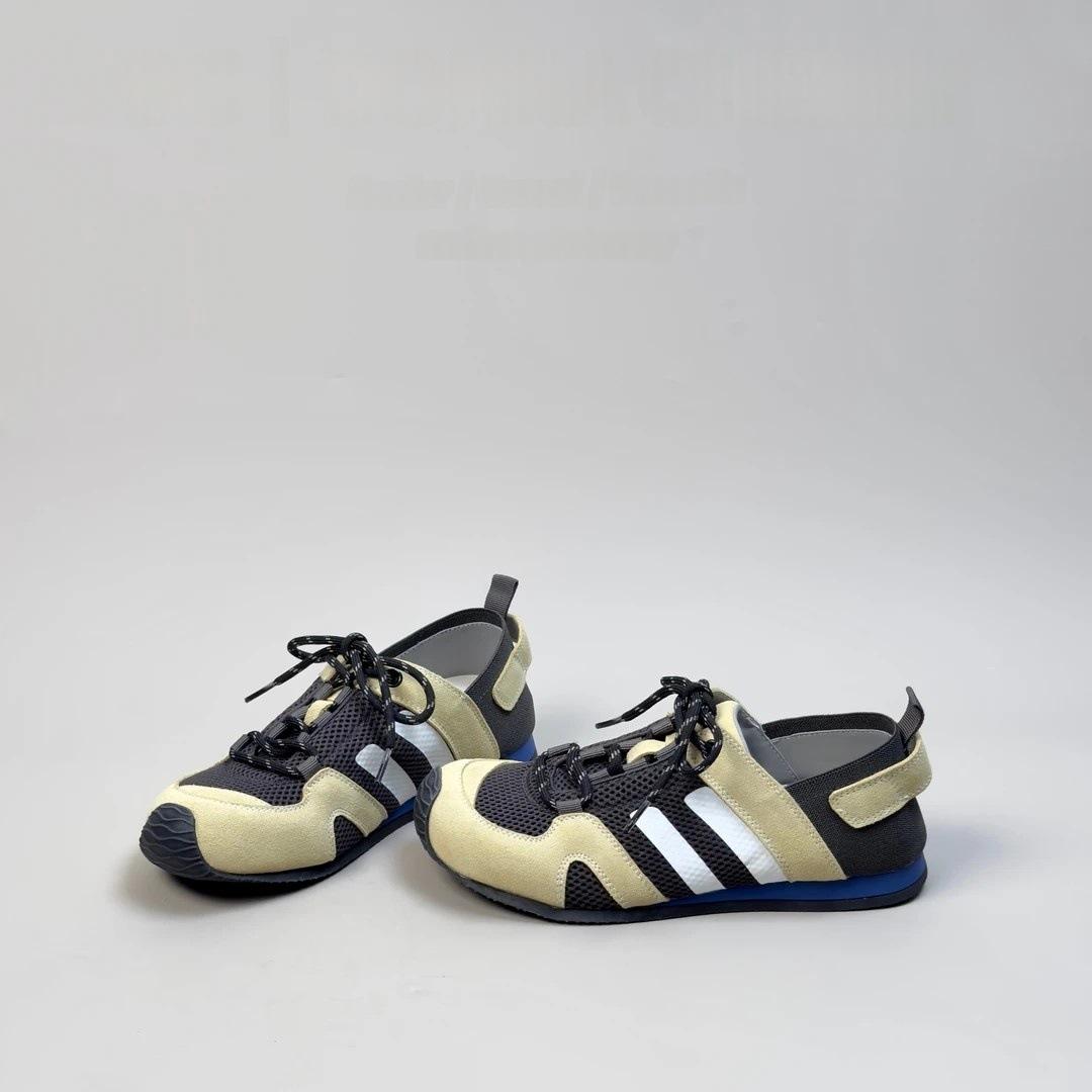 

Retro German training shoes women s summer 2025 new fashionable versatile breathable casual color matching non-slip mesh white shoes 35 жёлтый