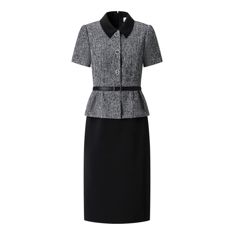 PORTS Women's Patchwork Faux Two-Piece Dress