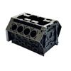 Unique Resin Engine Shape Business Card Holder Large Capacity Black Business Card Bracket Decorative Pen Holder Front Desk