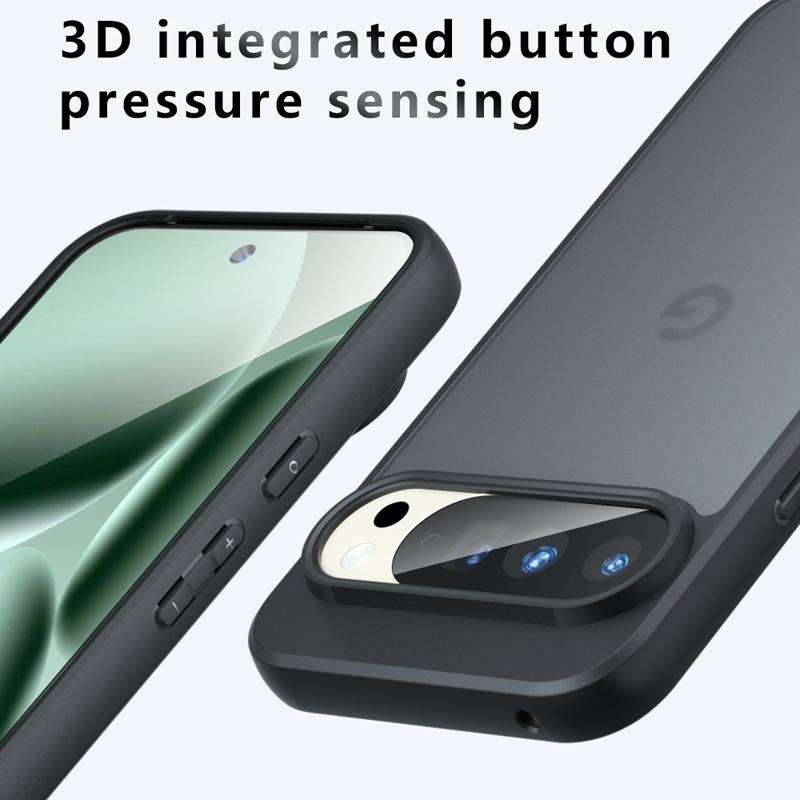 Für Google Pixel 10 Pro XL Hülle Stoßfest Mattes Hautgefühl Matte PC+TPU Anti-Fingerabdruck Transparente Hülle für Google Pixel 10