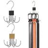 Belt Hanger 360° Rotating Belt Storage Hook Stainless Steel Wardrobe Six Claw Hook for Belt Bra T-Shirt Pants