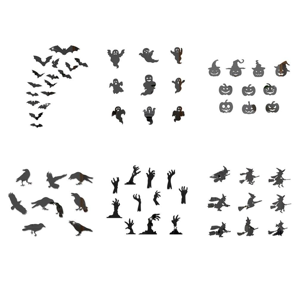 Acrylic Mirror Sticker Three-Dimensional Self-Adhesive Holiday Wall Stickers