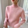 2025 Cashmere Sweater: Half-High Neck, Diamond Cable Knit, Long Sleeve, Loose Fit, Thickened Base Layer.