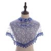 Hollow Women Tulle Shawl Flower Wedding Bridal Shawl Fashion Mantilla Lace Veil  for Church