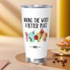 20 Oz Stainless Steel Tumbler Insulated Thermos Double-sided Print Travel Coffee Mug with Lid for Home Office Or Car