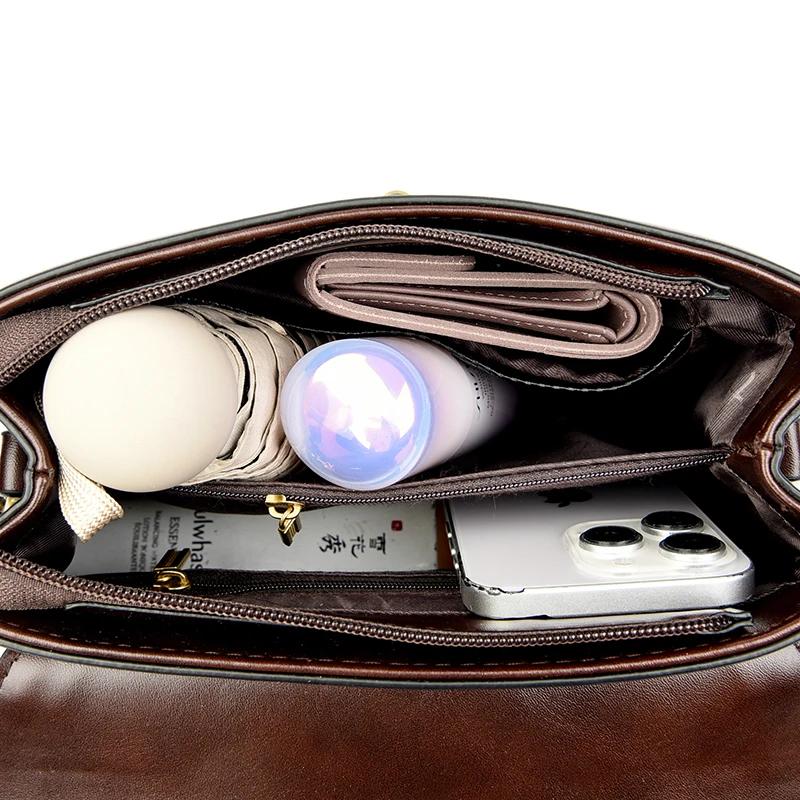 High-Quality Leather Messenger Bag for Women Women's Bag Casual Bags Shoulder Crossbody Bag