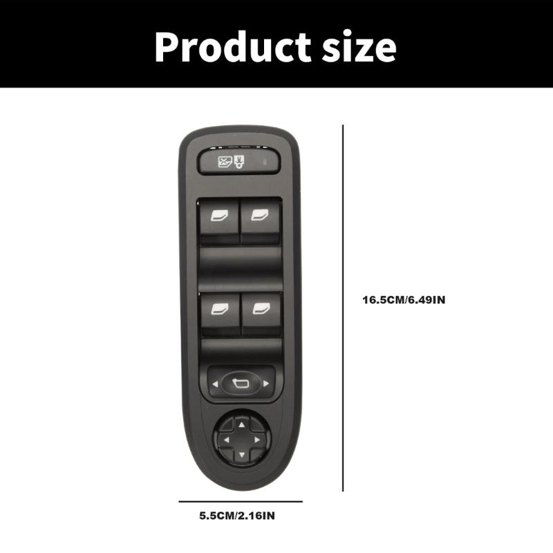 Window Lift Switch Mirror Control Button 96644915 96644915XT 30170396 for 308 508 C5 2008-2013 Replacement Part