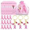 Pink Ribbon Breast Cancer Awareness Keychain Brooch - Women's Care & Encouragement Gift