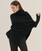 Peullobeu High Neck Knit Cape_Bk